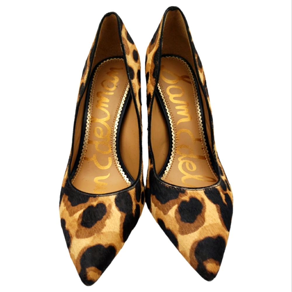 Sam Edelman Hazel Calf Hair Stiletto Size 5.5 in Leopard